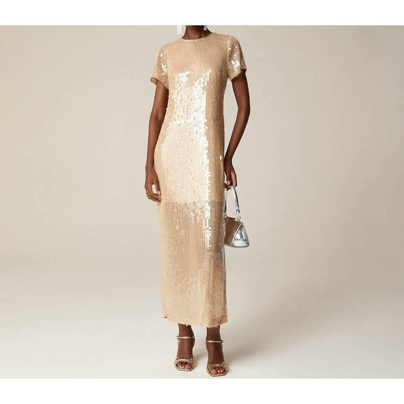 J. Crew Factory | Dresses | New Jcrew Sequin Shortsleeve Slip Dress In Gold Cream | Poshmark J. Crew Factory | Dresses | New Jcrew Sequin Shortsleeve Slip Dress In Gold Cream | Poshmark